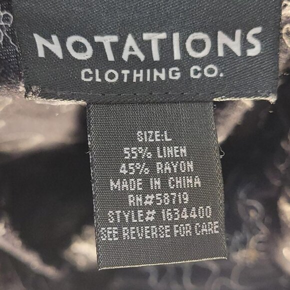 Vintage 90s Notations Floral Blouse | Large | Retro Short Sleeve Top - Picture 5 of 5